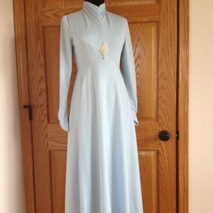 VINTAGE Maxi evening dress long sleeves